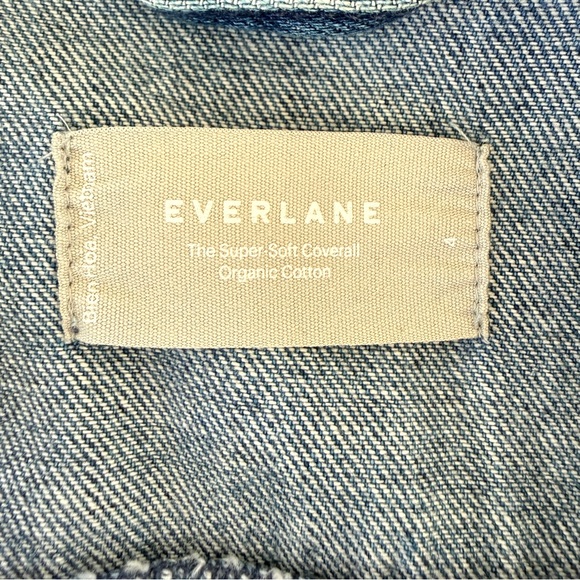 Everlane Supersoft Jean Coverall Organic Cotton Blue Womens Size 4 - Picture 11 of 15